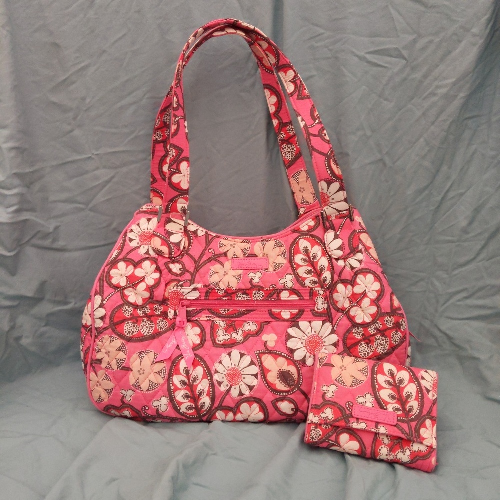 Vera Bradley Blush Pink Emily Satchel & Wallet Set